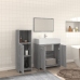 Set de muebles de baño 3 pzas madera contrachapada gris sonoma