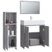 Set de muebles de baño 3 pzas madera contrachapada gris sonoma