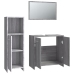 Set de muebles de baño 3 pzas madera contrachapada gris sonoma