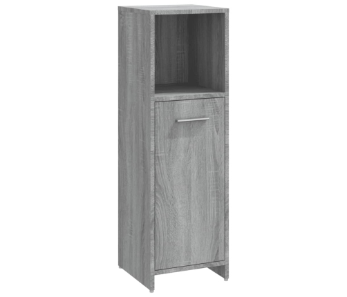 Set de muebles de baño 3 pzas madera contrachapada gris sonoma