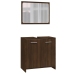 Set de muebles baño 3 pzas madera contrachapada roble marrón