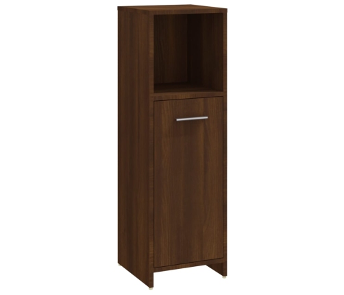 Set de muebles baño 3 pzas madera contrachapada roble marrón