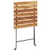 vidaXL Mesa de cafetería plegable teca maciza y acero 55x54x71 cm