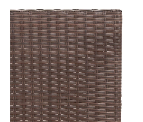 vidaXL Mesa bistró plegable marrón ratán sintético 55x54x71 cm