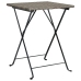 Mesa de cafetería plegable ratán sintético gris 55x54x71 cm