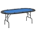 Mesa de póquer plegable para 10 jugadores azul 207x106x76 cm