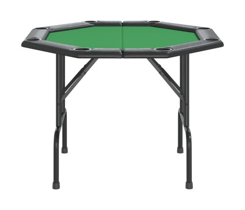 Mesa de póquer plegable para 8 jugadores verde 108x108x75 cm