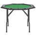 Mesa de póquer plegable para 8 jugadores verde 108x108x75 cm