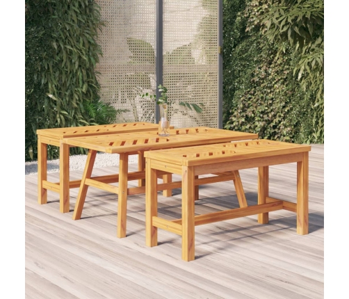 Mesa de centro madera maciza acacia 100x50x45 cm