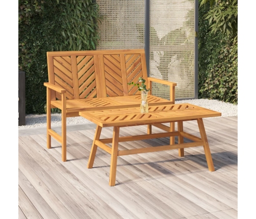 Juego de muebles de jardín 2 piezas madera maciza acacia