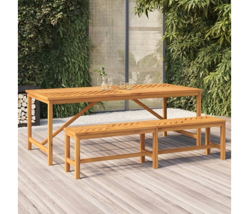 vidaXL Banco de jardín madera maciza de acacia 180 cm