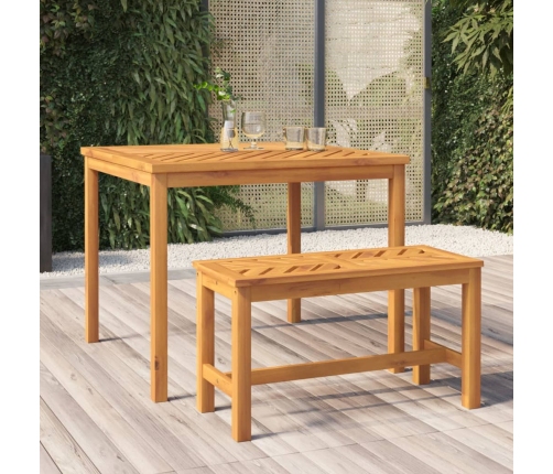 Mesa de comedor de jardín madera maciza de acacia 90x90x74 cm