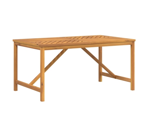 Mesa de comedor de jardín madera maciza de acacia 150x90x74 cm