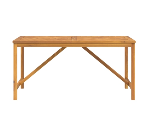 Mesa de comedor de jardín madera maciza de acacia 150x90x74 cm