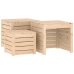 Set de cajas de jardín 3 piezas madera maciza de pino