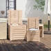 Set de cajas de jardín 3 piezas madera maciza de pino