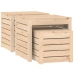 Set de cajas de jardín 3 piezas madera maciza de pino