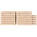 Set de cajas de jardín 3 piezas madera maciza de pino