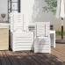 Set de cajas de jardín 3 piezas madera maciza de pino blanco