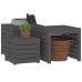 vidaXL Set de cajas de jardín 3 piezas madera maciza de pino gris