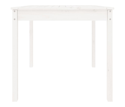 vidaXL Mesa de jardín madera maciza de pino blanco 82,5x82,5x76 cm