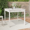 vidaXL Mesa de jardín madera maciza de pino blanco 82,5x82,5x76 cm