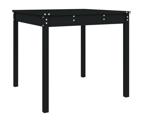 Mesa de jardín madera maciza pino negro 82,5x82,5x76 cm