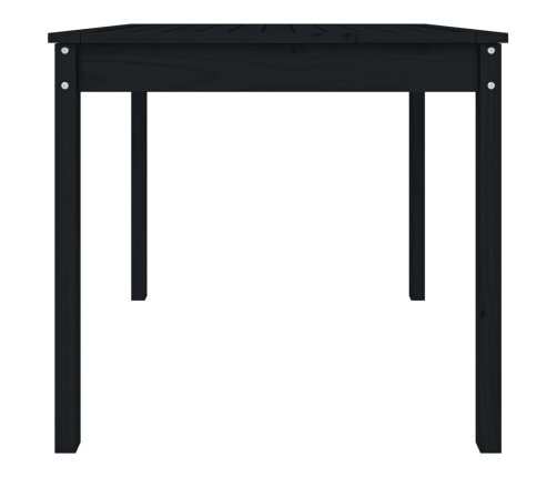 Mesa de jardín madera maciza pino negro 82,5x82,5x76 cm