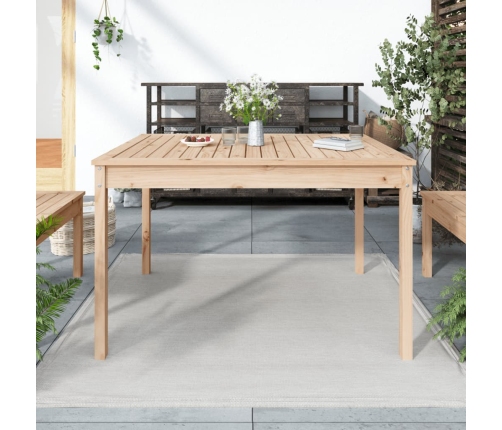 Mesa de jardín madera maciza pino 121x82,5x76 cm