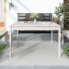 Mesa de jardín madera maciza pino blanco 121x82,5x76 cm