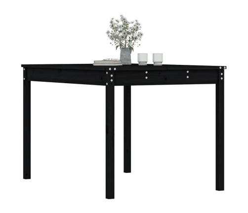 Mesa de jardín madera maciza pino negro 121x82,5x76 cm