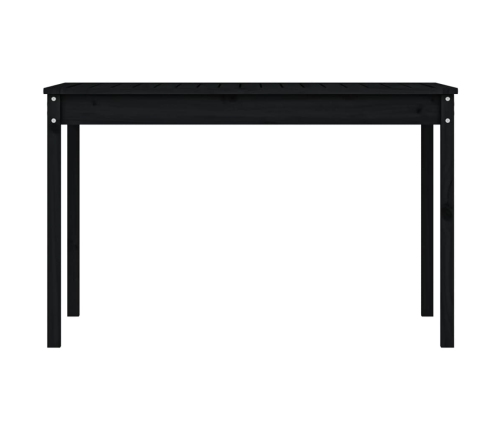 Mesa de jardín madera maciza pino negro 121x82,5x76 cm