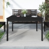 Mesa de jardín madera maciza pino negro 121x82,5x76 cm