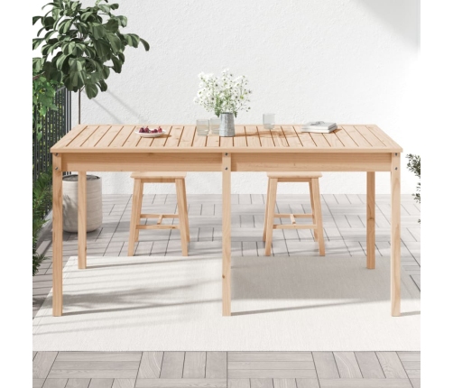 Mesa de jardín madera maciza de pino 159,5x82,5x76 cm