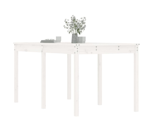 Mesa de jardín madera maciza pino blanco 159,5x82,5x76 cm