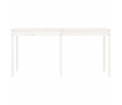 Mesa de jardín madera maciza pino blanco 159,5x82,5x76 cm