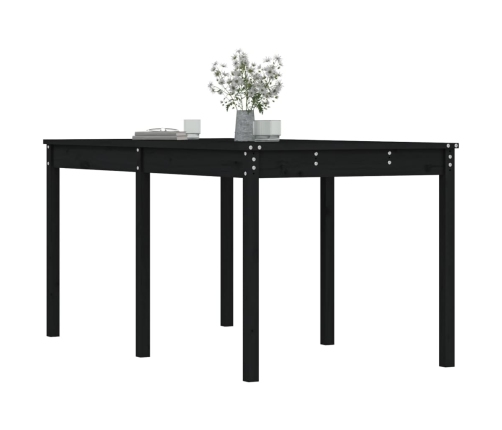 vidaXL Mesa de jardín madera maciza pino negro 159,5x82,5x76 cm