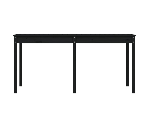 vidaXL Mesa de jardín madera maciza pino negro 159,5x82,5x76 cm