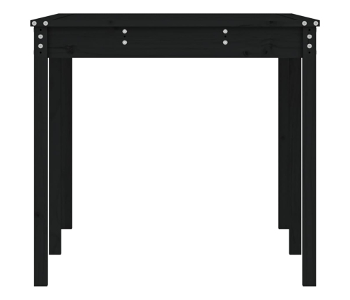 vidaXL Mesa de jardín madera maciza pino negro 159,5x82,5x76 cm