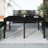 vidaXL Mesa de jardín madera maciza pino negro 159,5x82,5x76 cm