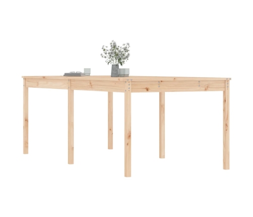 Mesa de jardín madera maciza de pino 203,5x100x76 cm