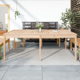 Mesa de jardín madera maciza de pino 203,5x100x76 cm