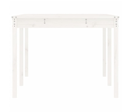 Mesa de jardín madera maciza de pino blanco 203,5x100x76 cm