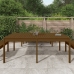 Mesa de jardín madera maciza pino marrón miel 203,5x100x76 cm