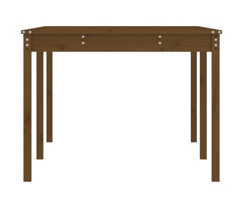 Mesa de jardín madera maciza pino marrón miel 203,5x100x76 cm