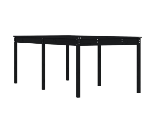 Mesa de jardín madera maciza de pino negro 203,5x100x76 cm