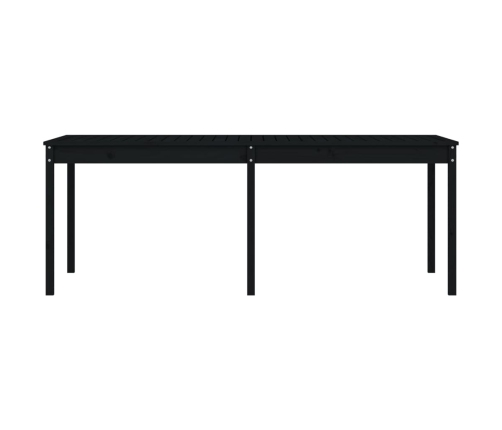 Mesa de jardín madera maciza de pino negro 203,5x100x76 cm