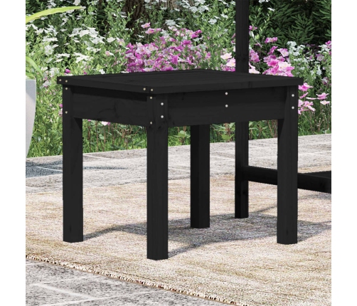 vidaXL Banco de jardín madera maciza pino negro 50x44x45 cm