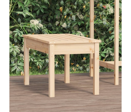 Banco de jardín madera maciza de pino 80x44x45 cm