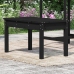 vidaXL Banco de jardín madera maciza pino negro 80x44x45 cm